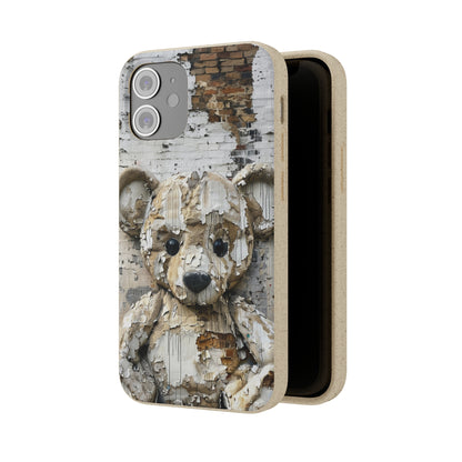 Vhils inspired Teddy Bear Biodegradable Phone Case | iPhone / Samsung