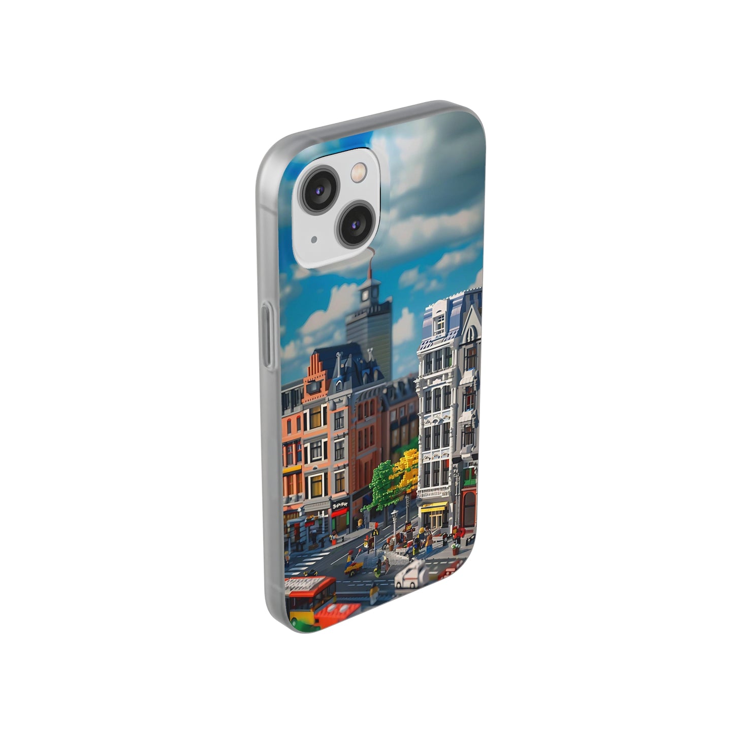 Lego style street scene protective phone case