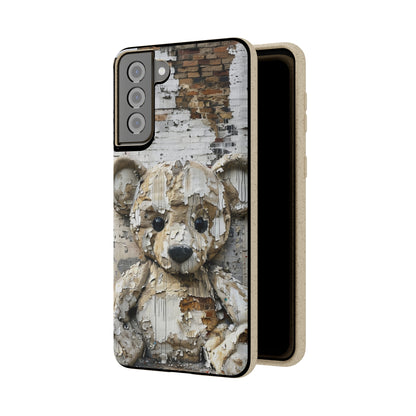 Vhils inspired Teddy Bear Biodegradable Phone Case | iPhone / Samsung