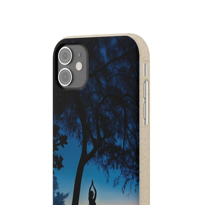 Yoga pose at Sunset on the beach Biodegradable Phone Case | iPhone / Samsung