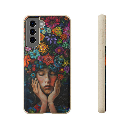 Flower woman Biodegradable Phone Case | iPhone / Samsung