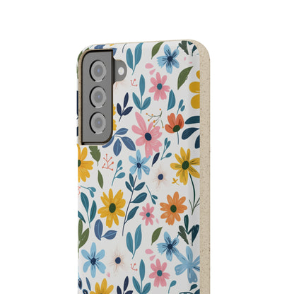 Pastel Flowers Biodegradable Phone Case | iPhone / Samsung