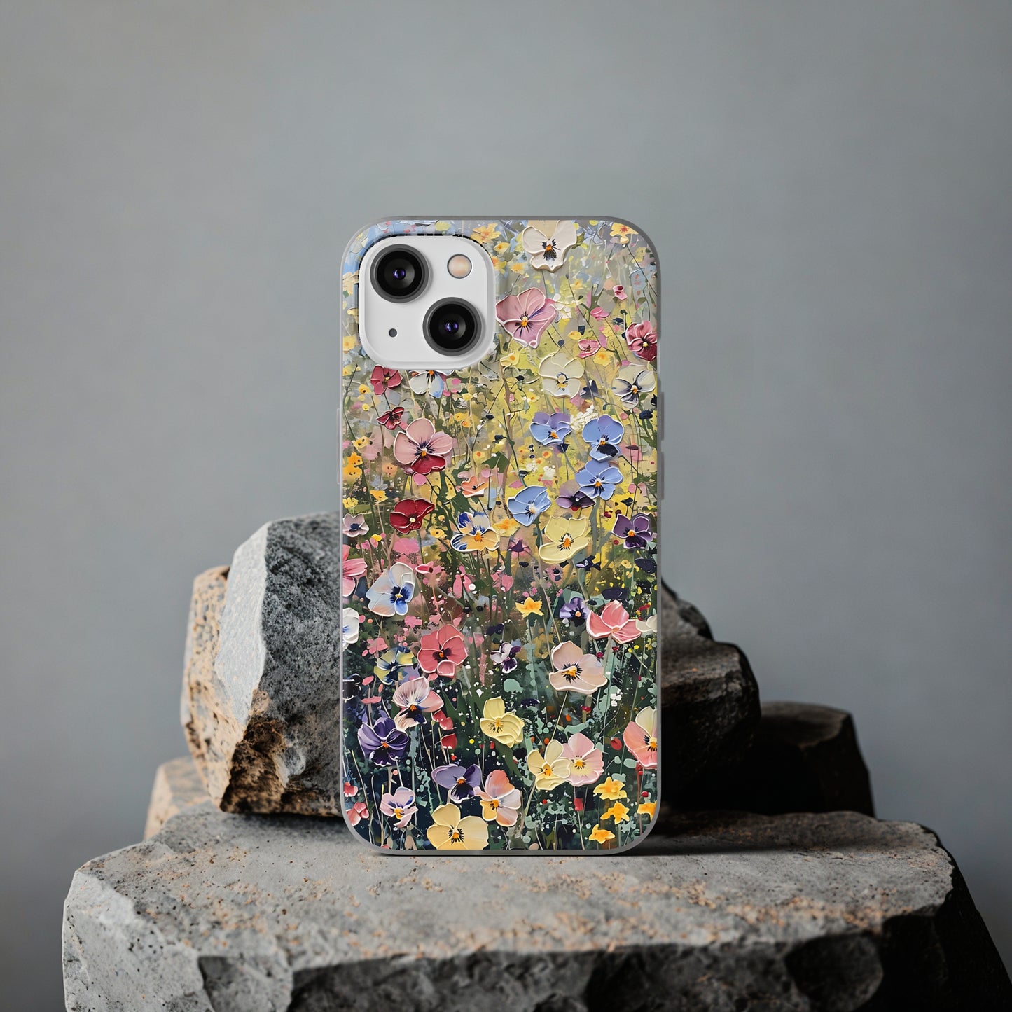 Damien Hirst Inspired Oil on Canvas Flowers | iPhone/Samsung | Slimline Phone Case