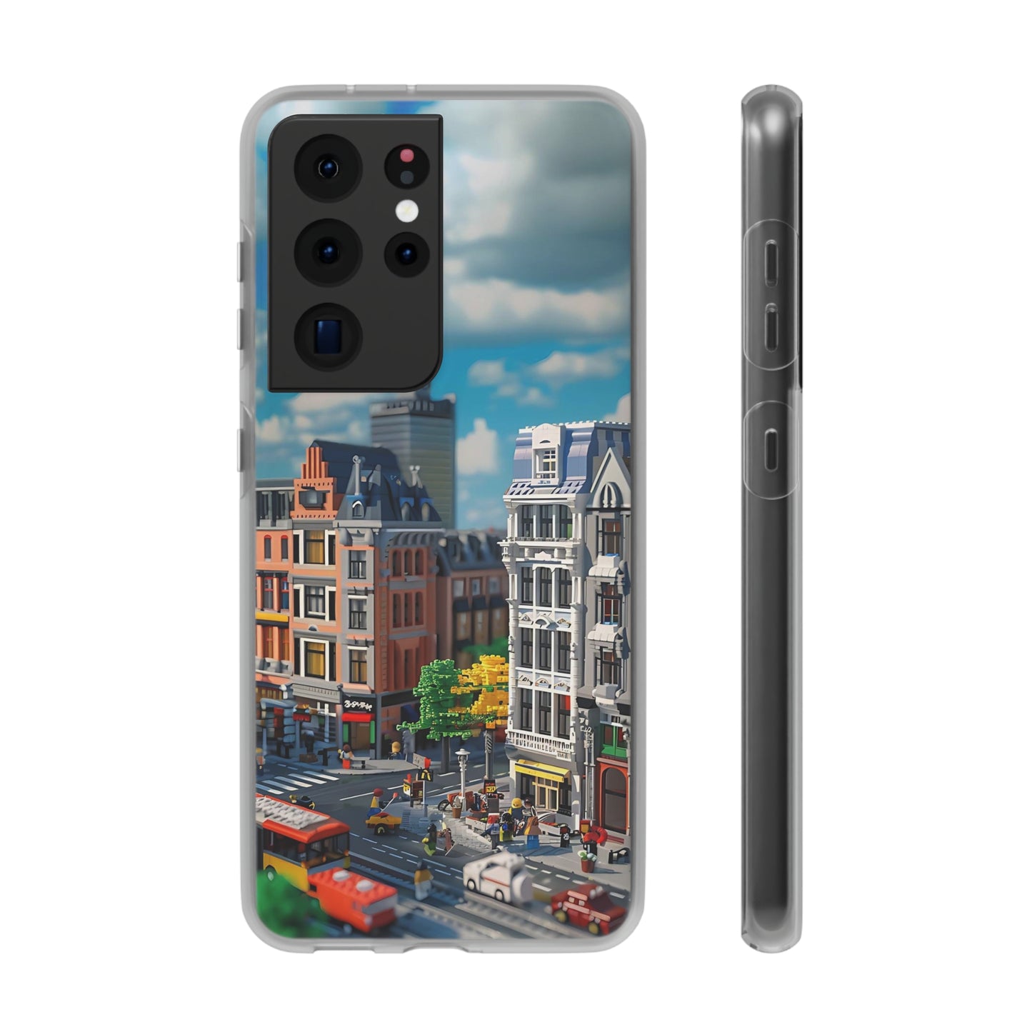 Lego style street scene protective phone case