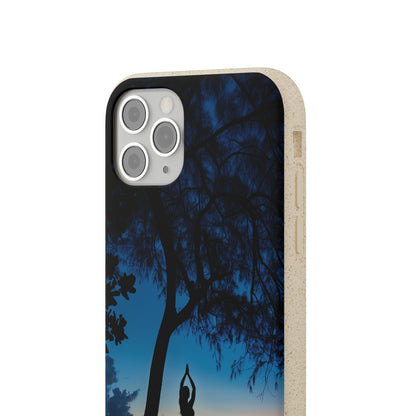 Yoga pose at Sunset on the beach Biodegradable Phone Case | iPhone / Samsung