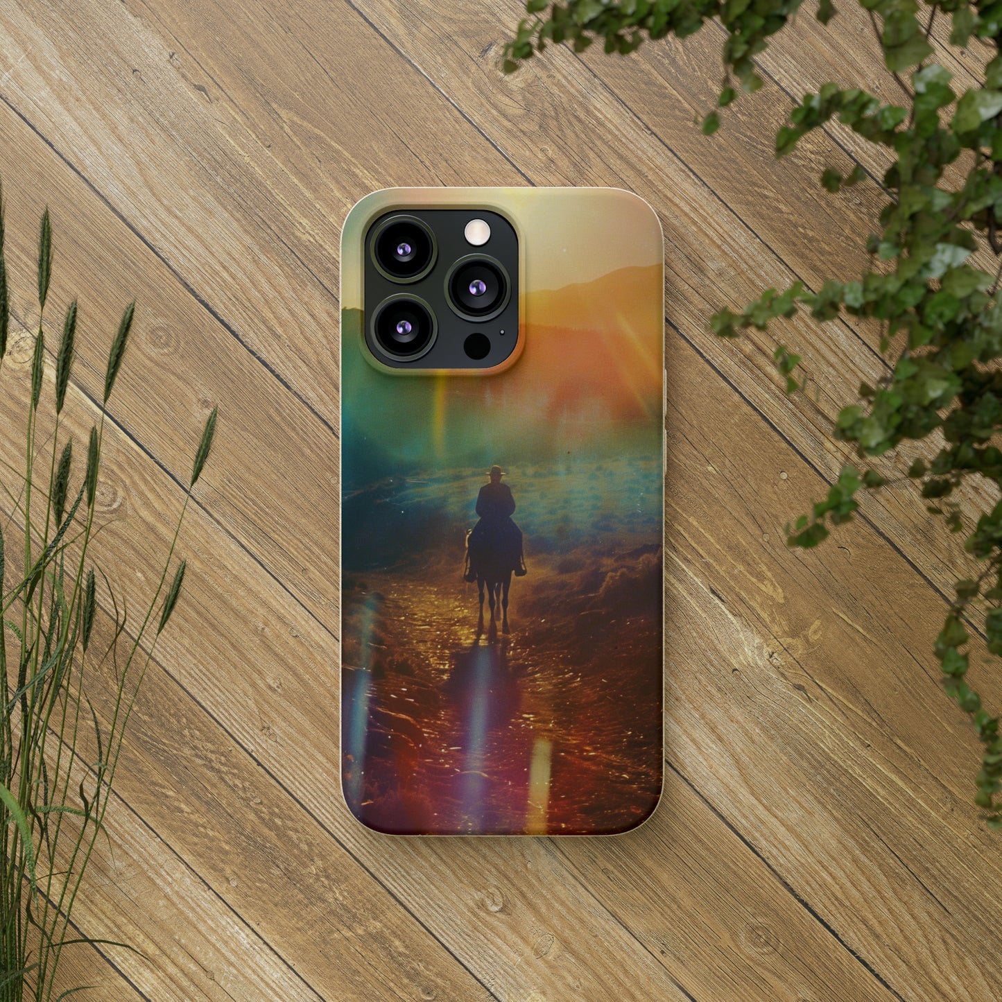 Horse rider cinematic Biodegradable Phone Case | iPhone / Samsung