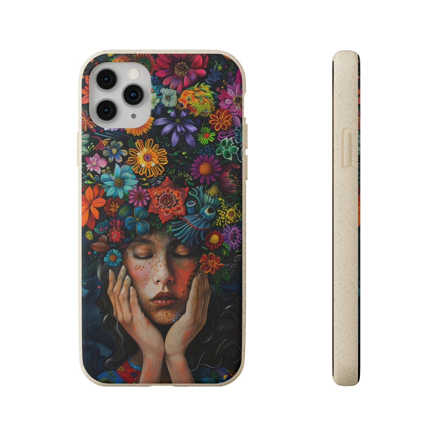 Flower woman Biodegradable Phone Case | iPhone / Samsung