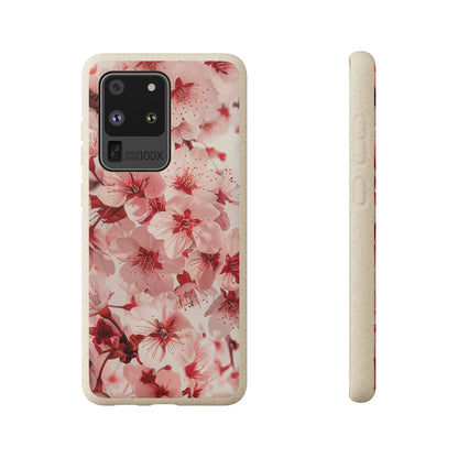 Pink Flowers Biodegradable Phone Case | iPhone / Samsung