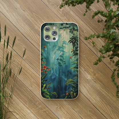 Rain Forest Clearing Scene Biodegradable Phone Case | iPhone / Samsung