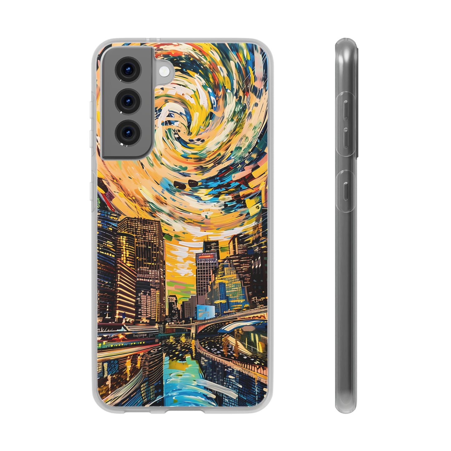 Van Gogh inspired City scene | iPhone/Samsung | Slimline Phone Case