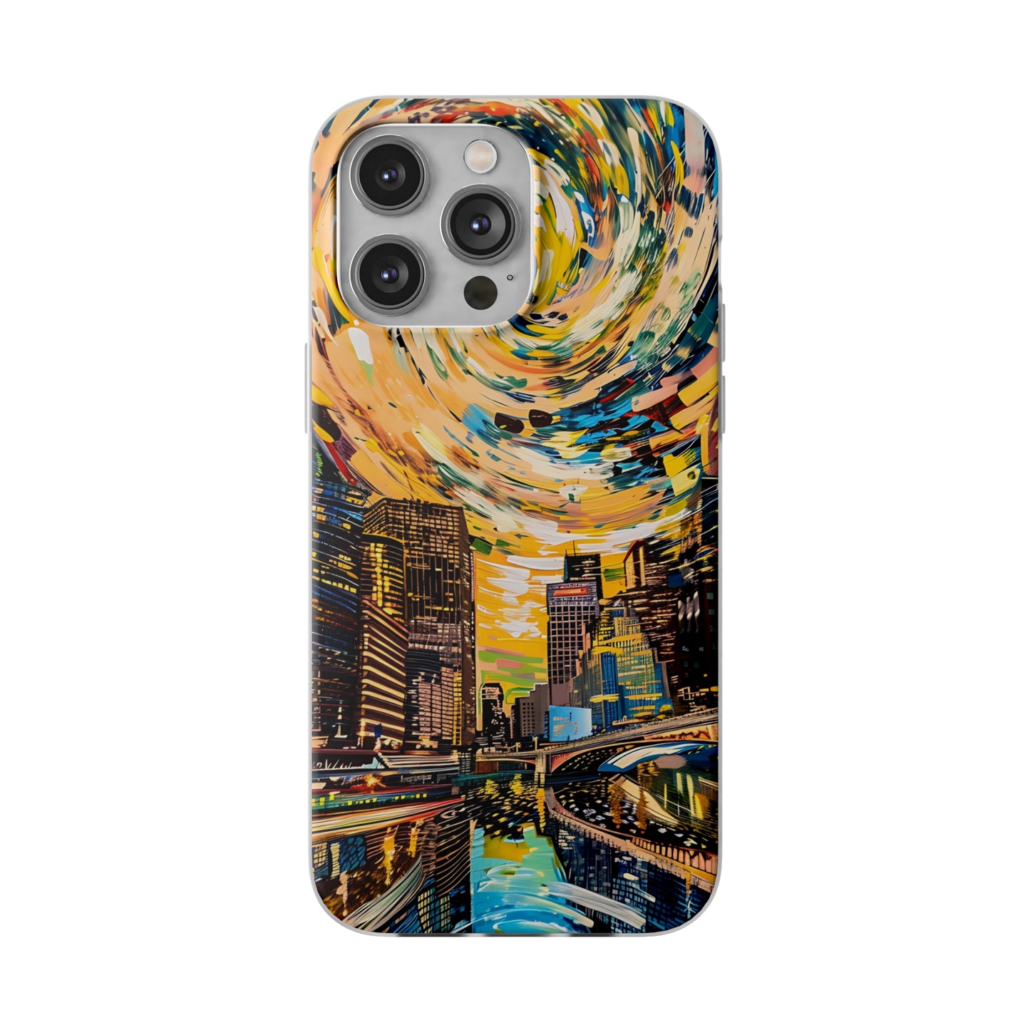 Van Gogh inspired City scene | iPhone/Samsung | Slimline Phone Case