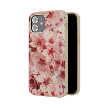 Pink Flowers Biodegradable Phone Case | iPhone / Samsung