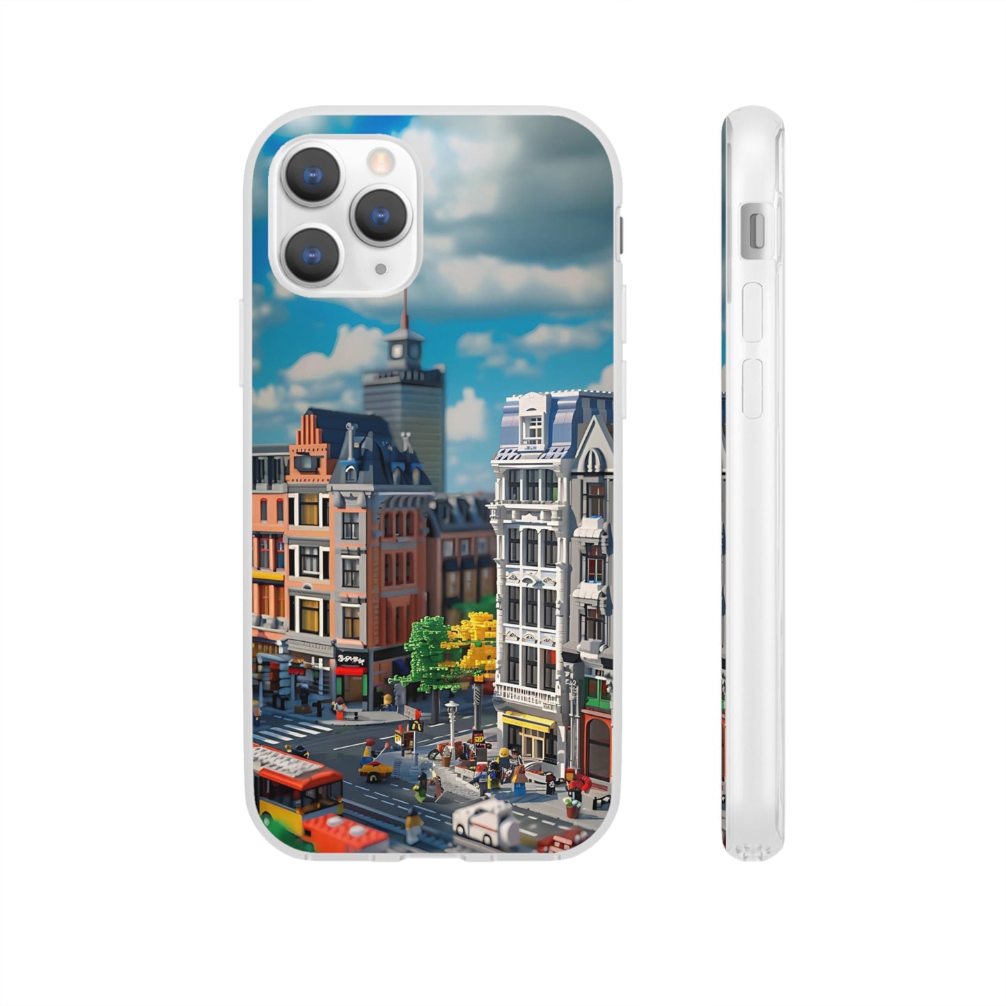 Lego style street scene protective phone case