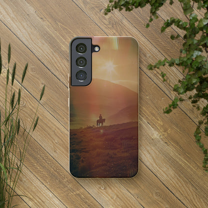 Horse rider cinematic Biodegradable Phone Case | iPhone / Samsung