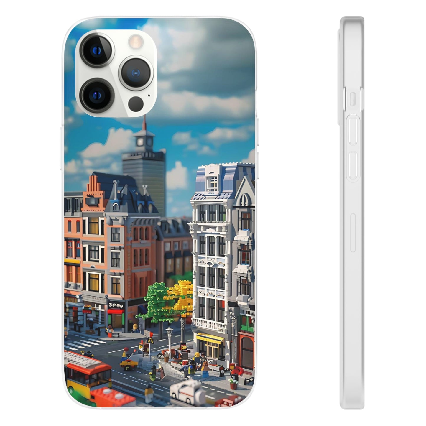 Lego style street scene protective phone case