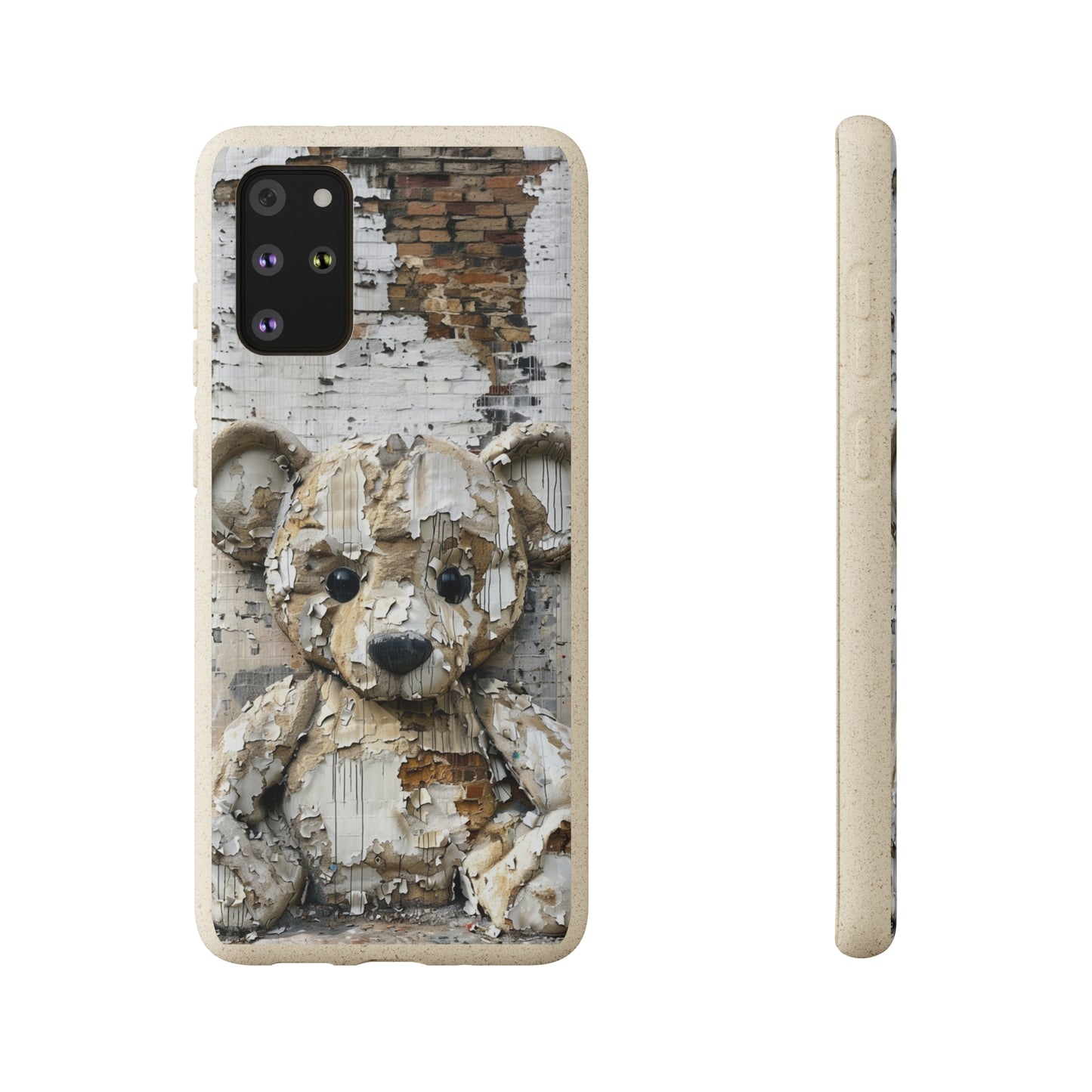 Vhils inspired Teddy Bear Biodegradable Phone Case | iPhone / Samsung