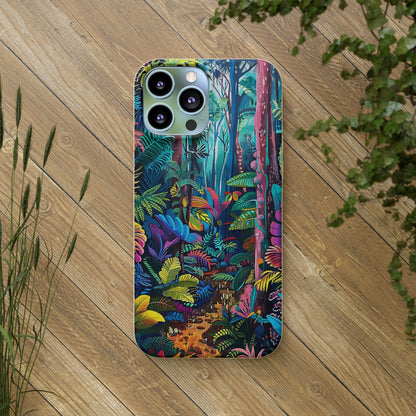 Colourful Rain Forest Biodegradable Phone Case | iPhone / Samsung