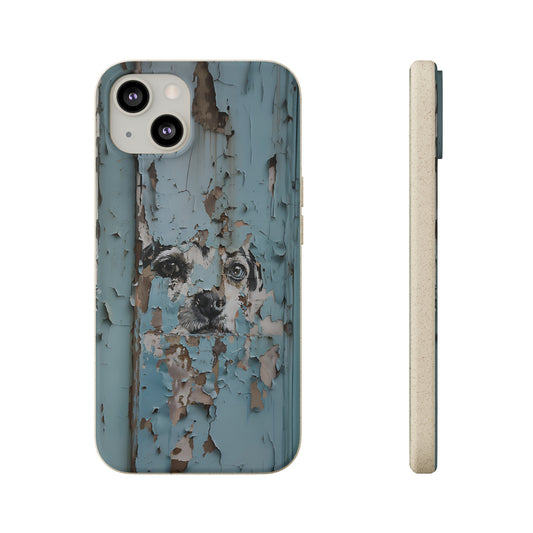 Vhils Style Grafitti Dog Biodegradable Phone Case | iPhone / Samsung