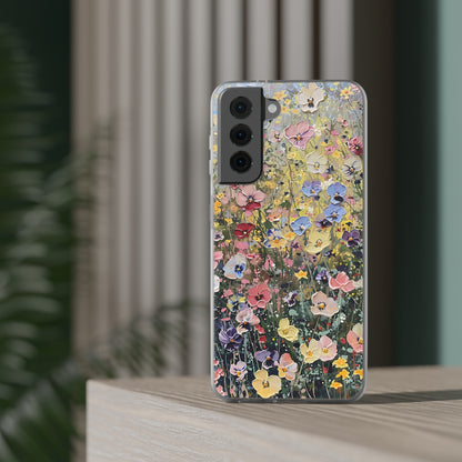 Damien Hirst Inspired Oil on Canvas Flowers | iPhone/Samsung | Slimline Phone Case