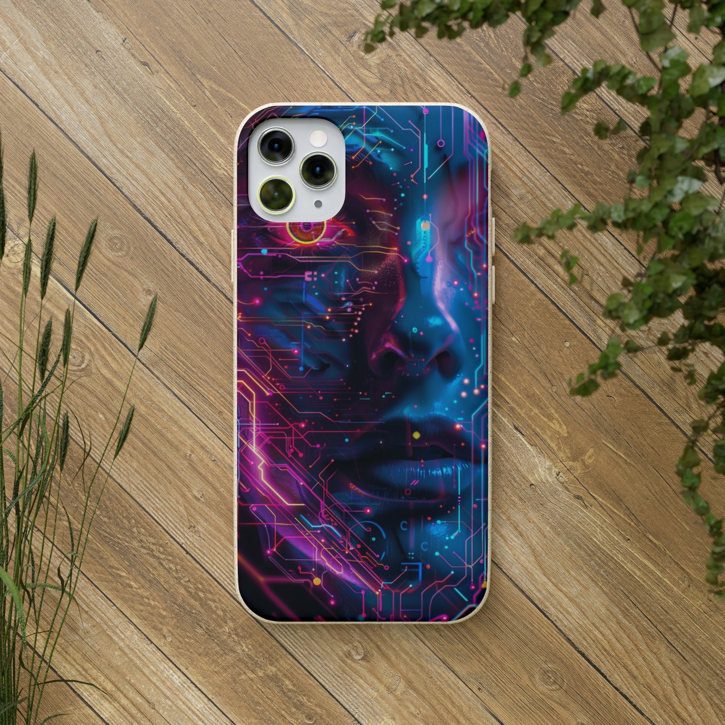 Cyberpunk woman Biodegradable Phone Case | iPhone / Samsung