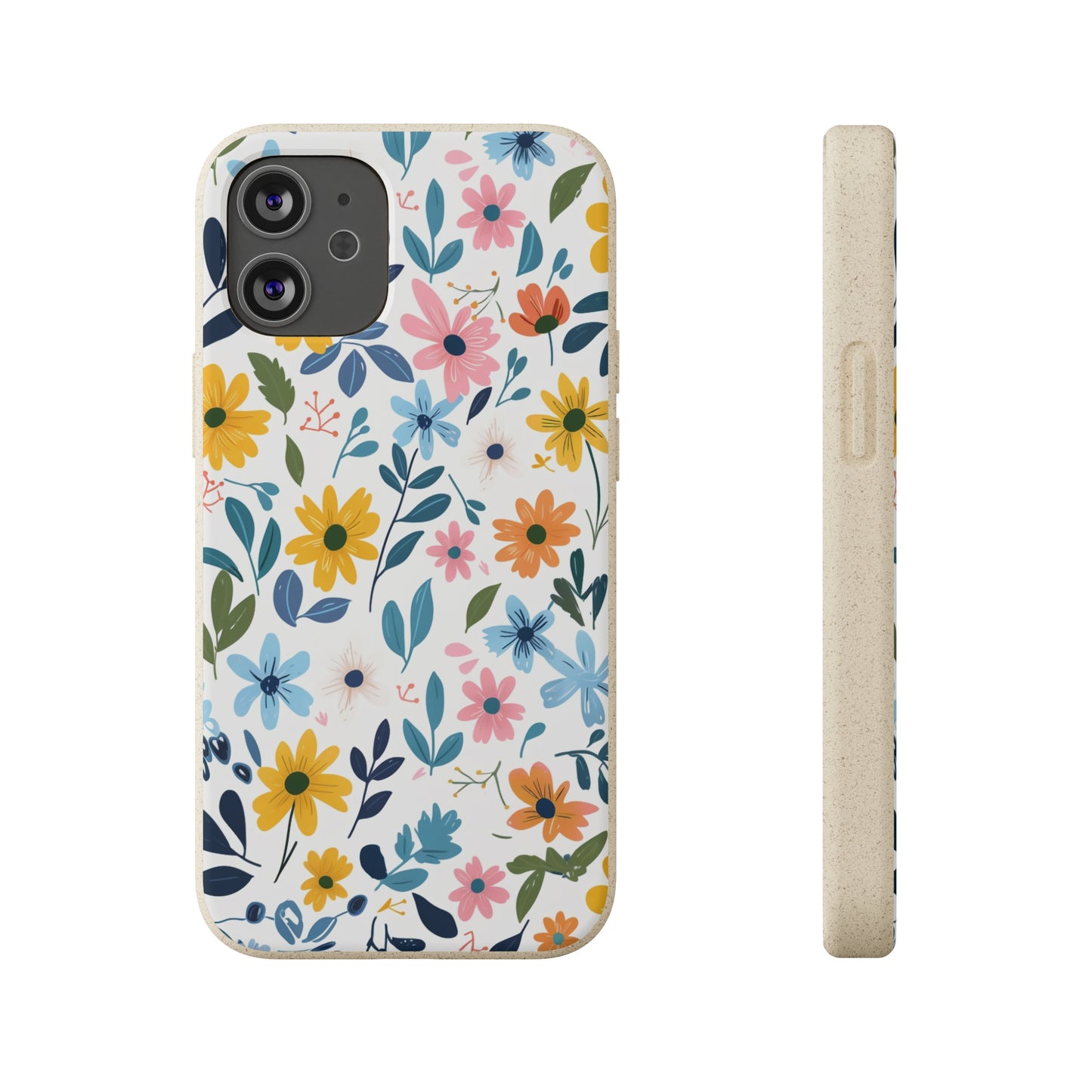 Pastel Flowers Biodegradable Phone Case | iPhone / Samsung