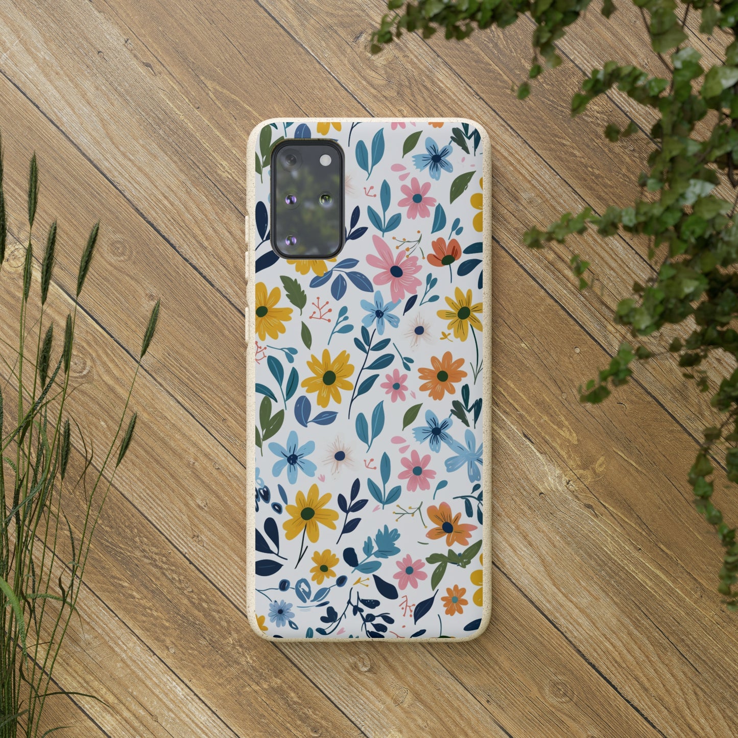 Pastel Flowers Biodegradable Phone Case | iPhone / Samsung