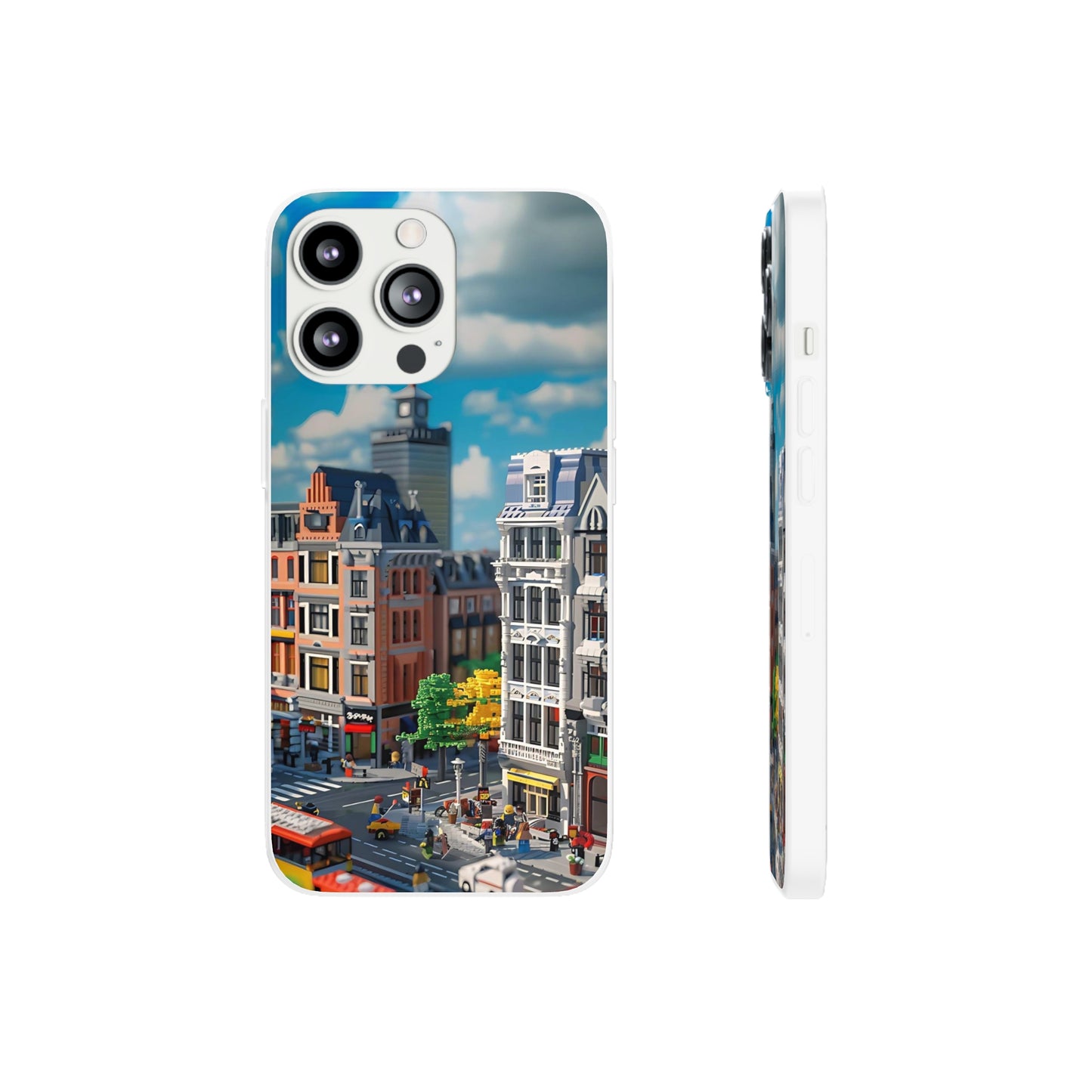 Lego style street scene protective phone case