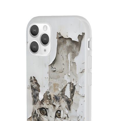 Vhils inspired grafitti Cat Phone Case