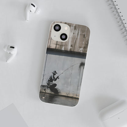 Banksy inspired man fishing | iPhone/Samsung | Slimline Phone Case