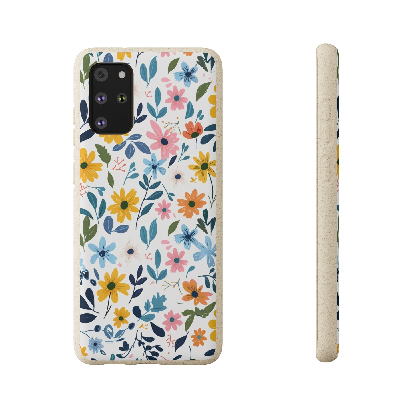 Pastel Flowers Biodegradable Phone Case | iPhone / Samsung