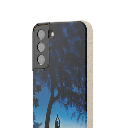 Yoga pose at Sunset on the beach Biodegradable Phone Case | iPhone / Samsung