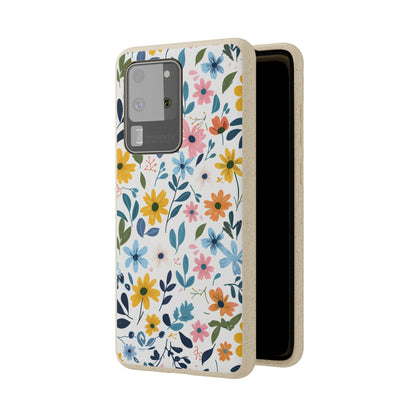 Pastel Flowers Biodegradable Phone Case | iPhone / Samsung