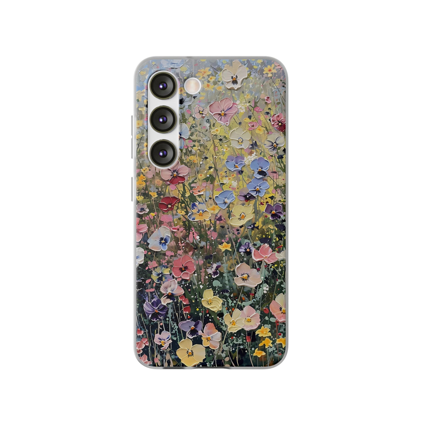 Damien Hirst Inspired Oil on Canvas Flowers | iPhone/Samsung | Slimline Phone Case