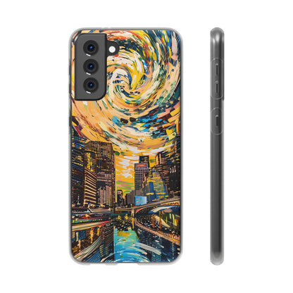 Van Gogh inspired City scene | iPhone/Samsung | Slimline Phone Case