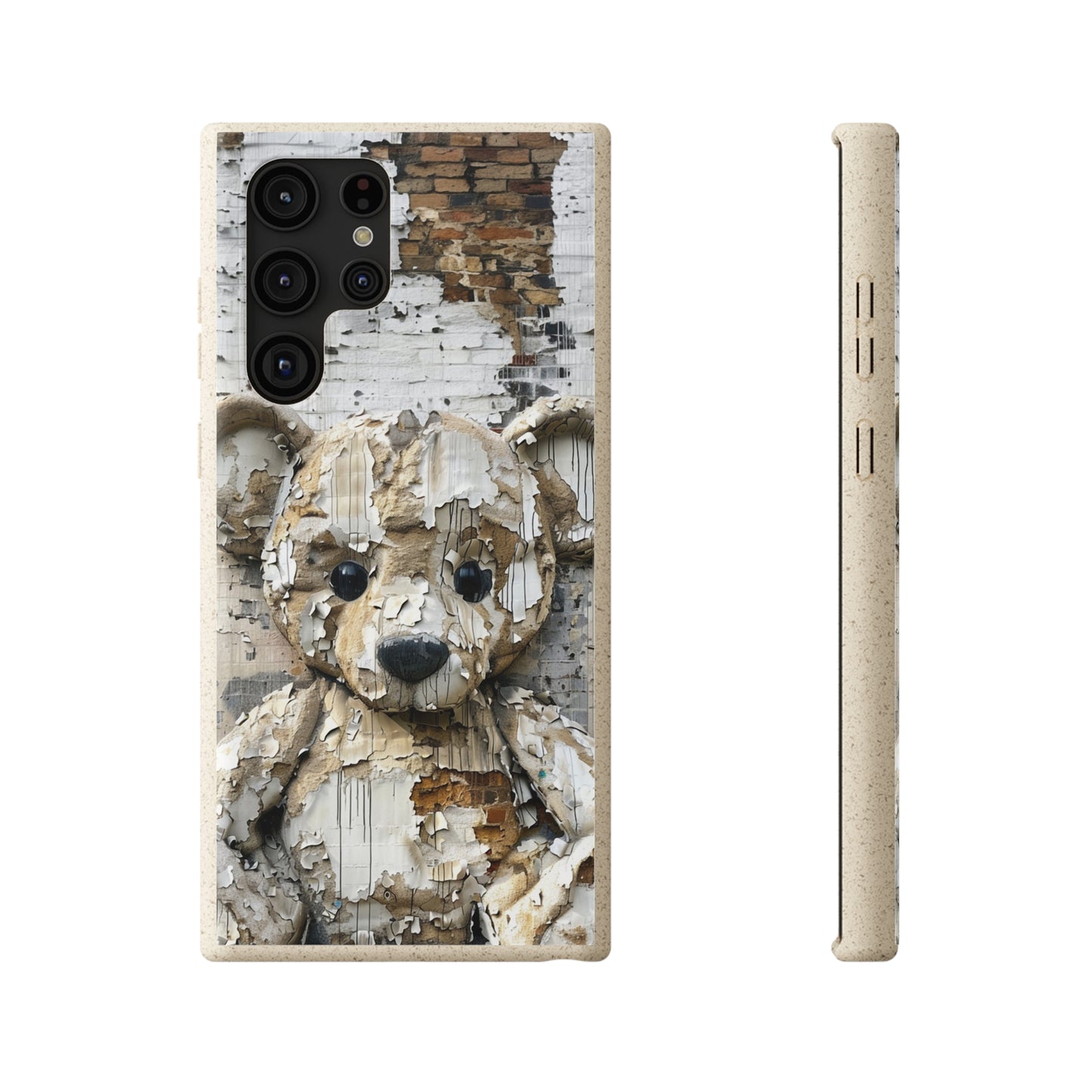 Vhils inspired Teddy Bear Biodegradable Phone Case | iPhone / Samsung