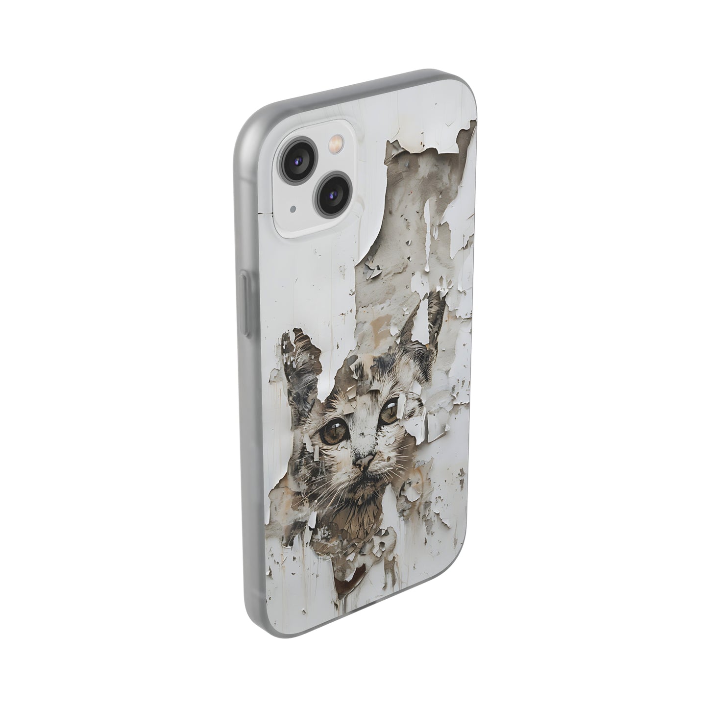 Vhils inspired grafitti Cat Phone Case