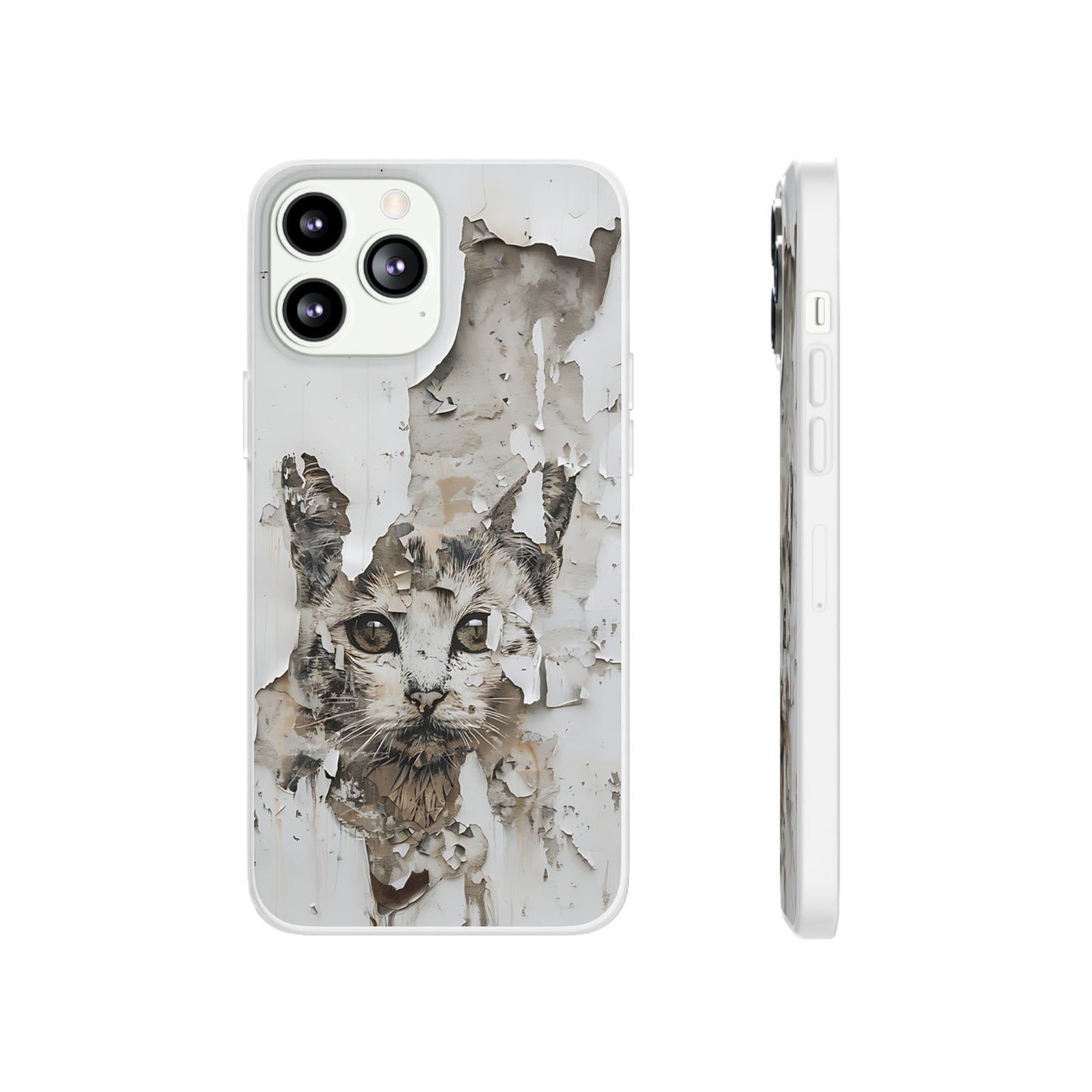 Vhils inspired grafitti Cat Phone Case