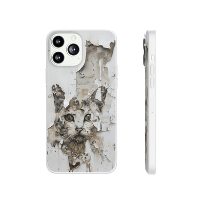 Vhils inspired grafitti Cat Phone Case