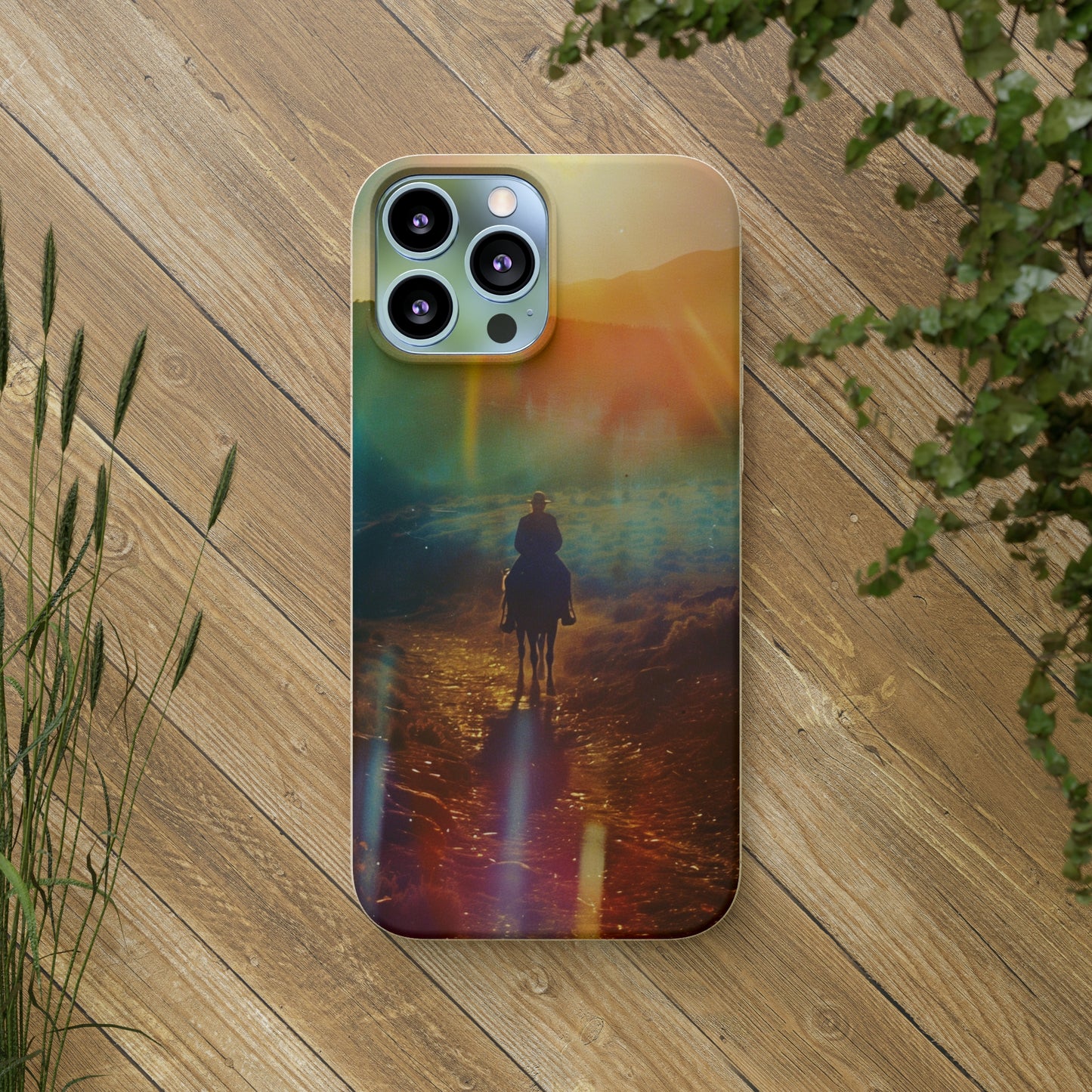 Horse rider cinematic Biodegradable Phone Case | iPhone / Samsung