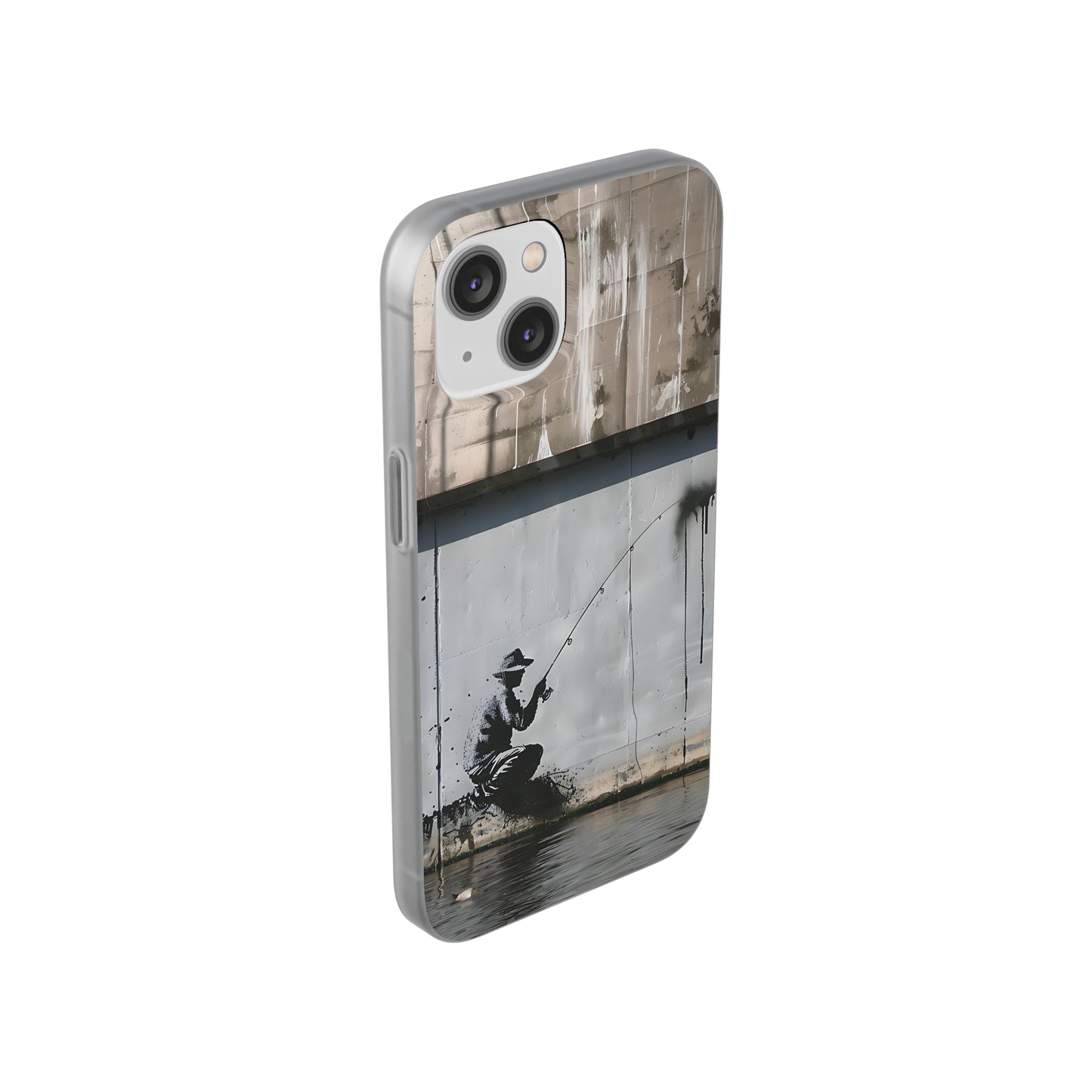 Banksy inspired man fishing | iPhone/Samsung | Slimline Phone Case