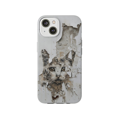 Vhils inspired grafitti Cat Phone Case