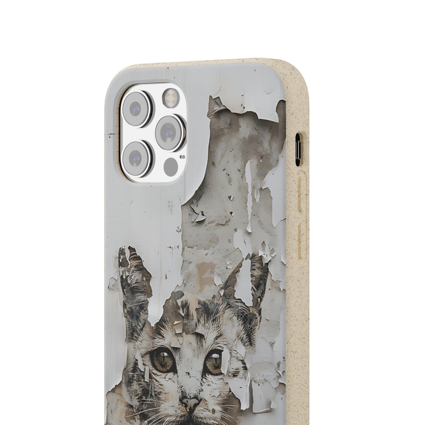 Vhils inspired Cat grafitti Biodegradable Phone Case | iPhone / Samsung