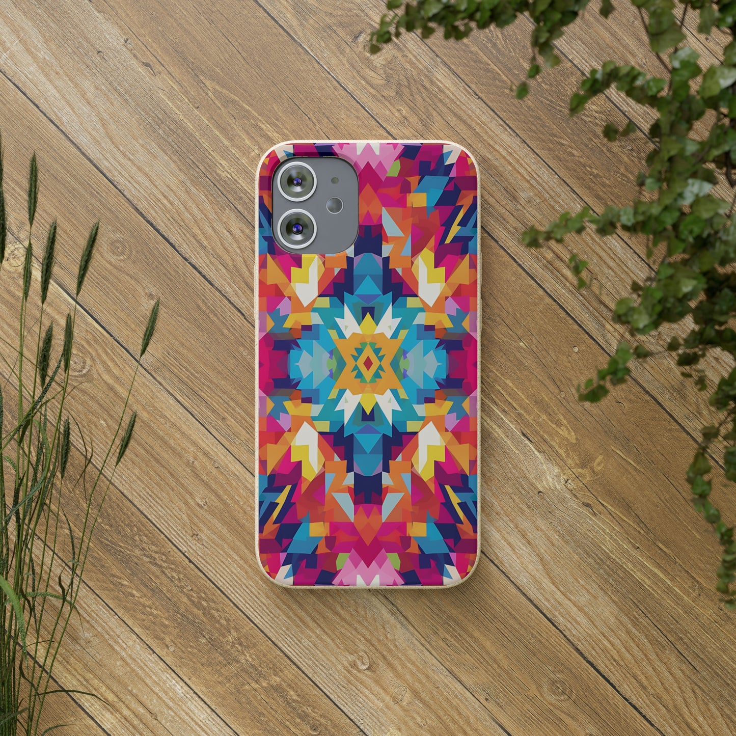 Bold, colourful pattern Biodegradable Phone Case | iPhone / Samsung