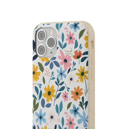 Pastel Flowers Biodegradable Phone Case | iPhone / Samsung