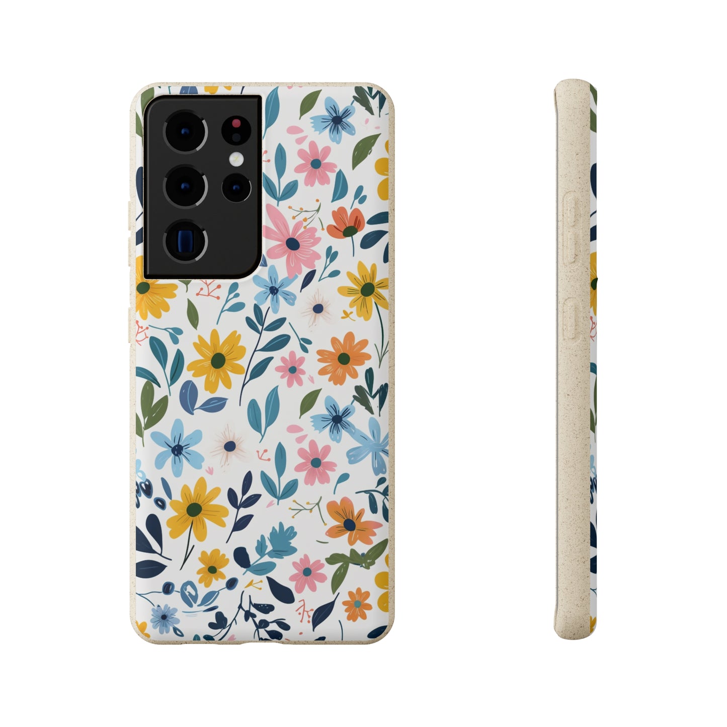 Pastel Flowers Biodegradable Phone Case | iPhone / Samsung