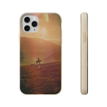 Horse rider cinematic Biodegradable Phone Case | iPhone / Samsung