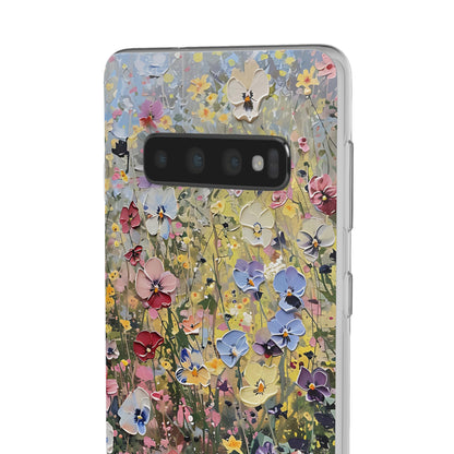 Damien Hirst Inspired Oil on Canvas Flowers | iPhone/Samsung | Slimline Phone Case