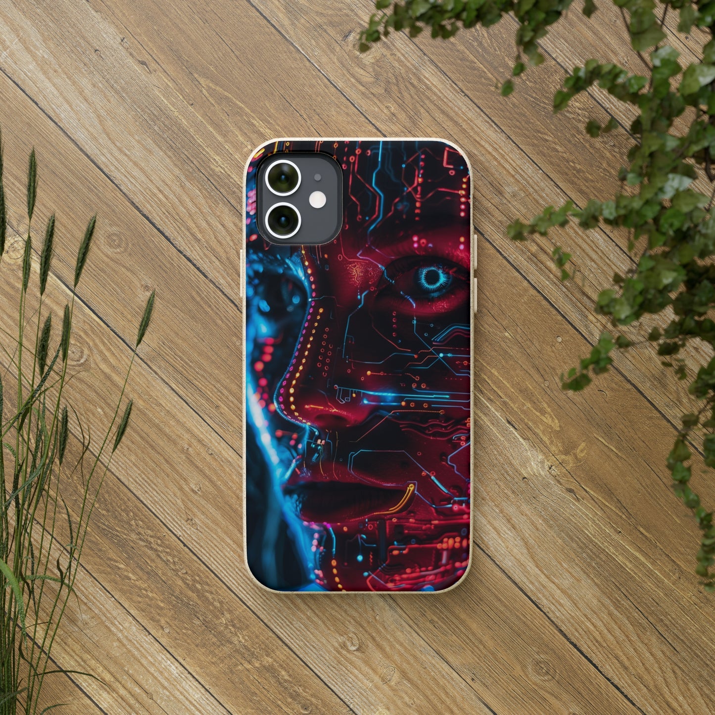 Cyberpunk woman Biodegradable Phone Case | iPhone / Samsung