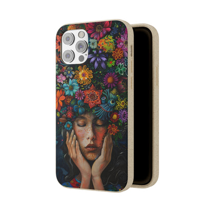 Flower woman Biodegradable Phone Case | iPhone / Samsung