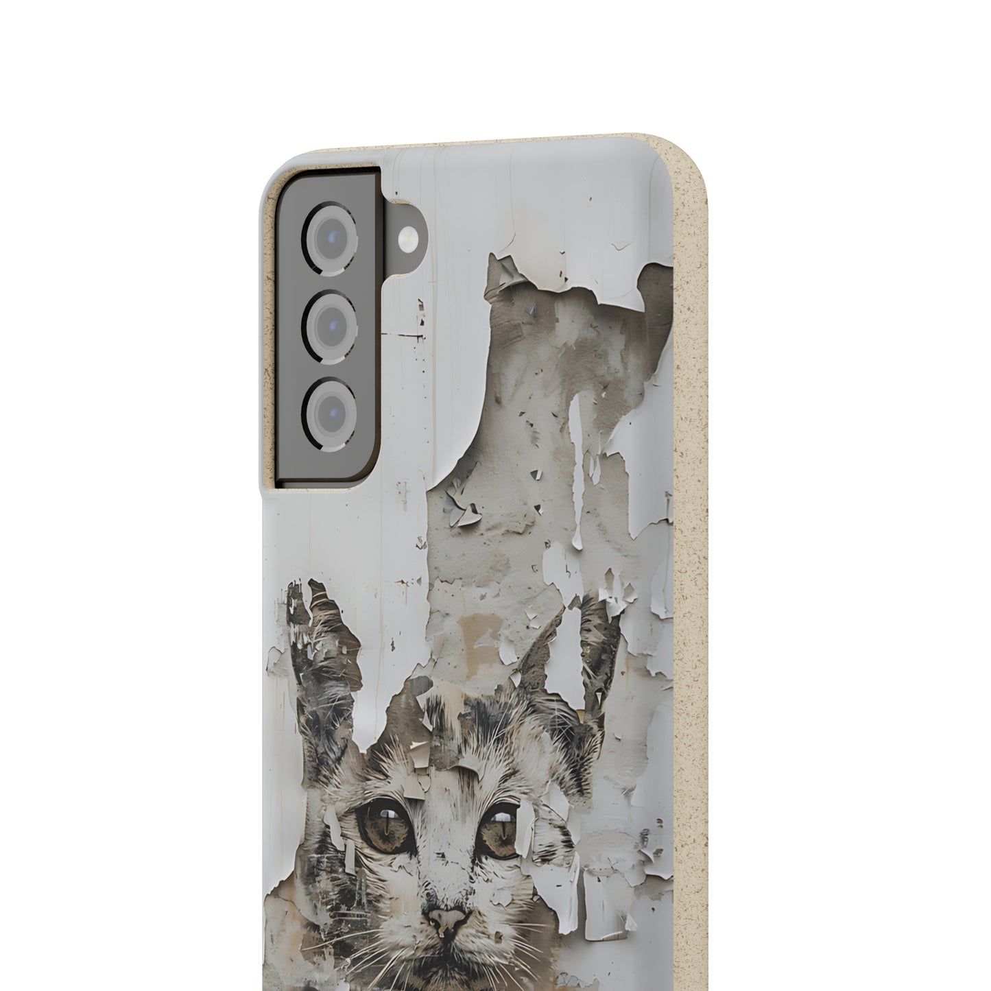 Vhils inspired Cat grafitti Biodegradable Phone Case | iPhone / Samsung